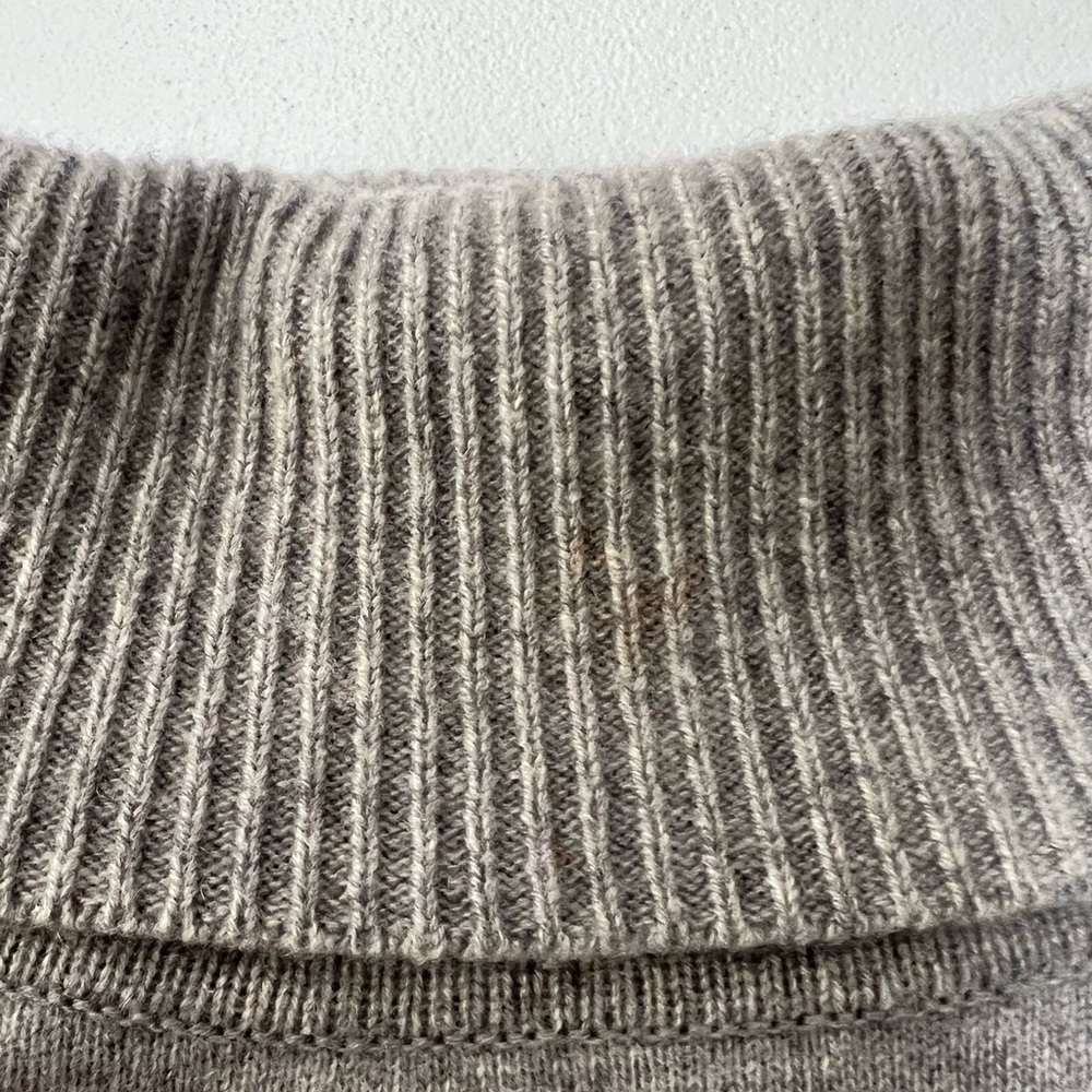 Women's gray turtleneck sweater 100% Cashmere M - Picture 8 of 8